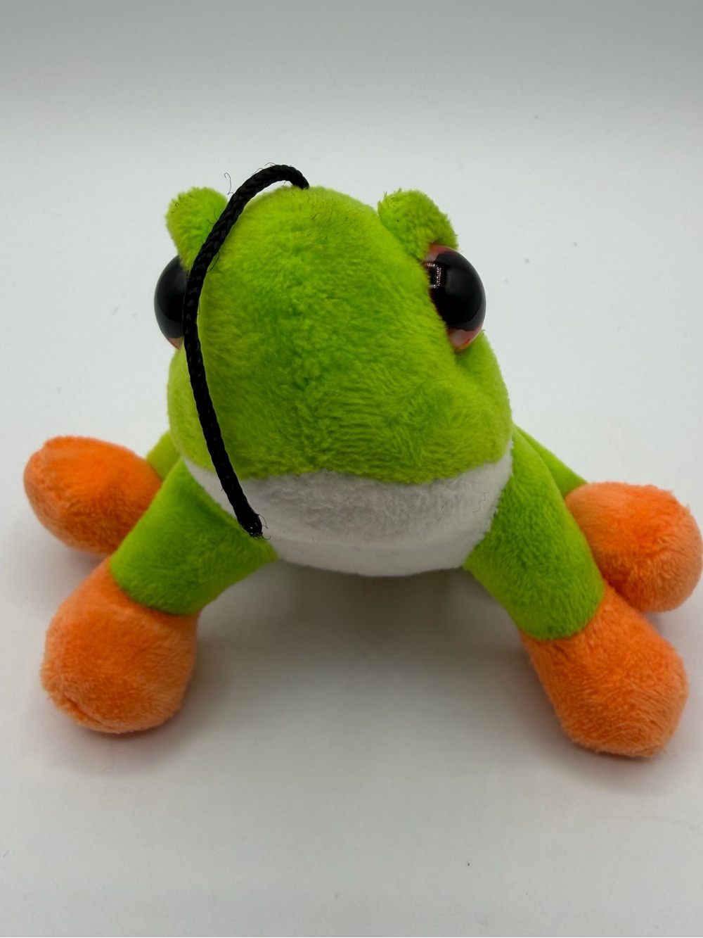 KC Plush Forest Backpack Pets Frog 4" Neon Green Orange Mini Stuffed Animal